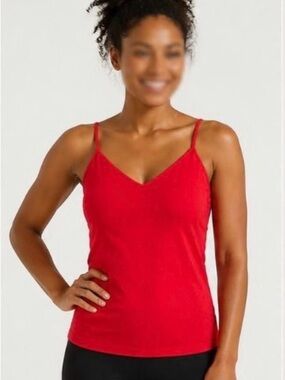 Lacoste Red V-Neck Seamless Cami size M